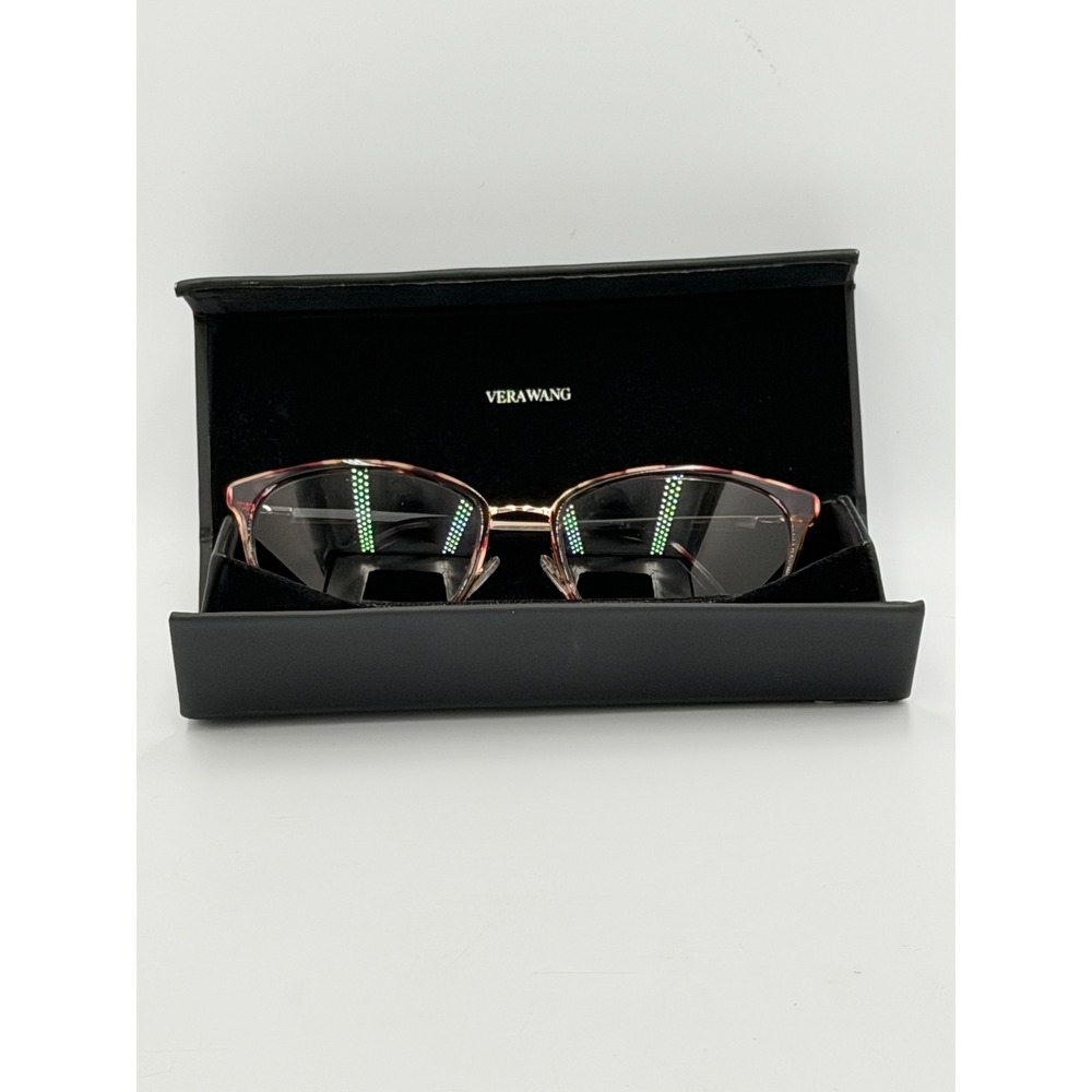 Vera Wang Sunglasses Womens Pink Tortoise Gold Cat Eye With Case - Picture 8 of 10